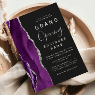 Invitation Ouverture officielle de l'entreprise Violet Agate 