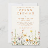 Invitation Ouverture officielle de Rustic Wildflower (Devant)