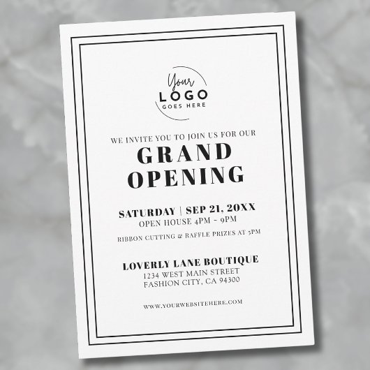 Invitation Ouverture officielle de Simple Logo Business