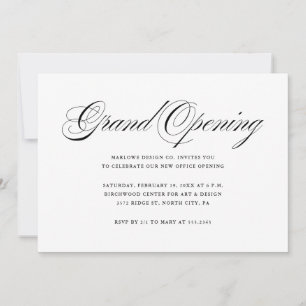 Invitation Ouverture solennelle d'une entreprise élégante et