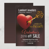 Invitation Ouvrez sa promotion des ventes de Valentine de (Devant / Derrière)