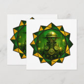 Invitation Ouvrier de construction Steampunk (Devant / Derrière)