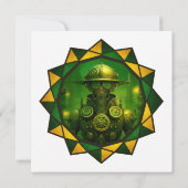 Invitation Ouvrier de construction Steampunk (Dos)
