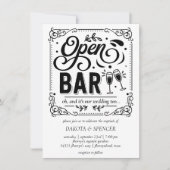 Invitation Ouvrir la barre (et le Mariage) | Simple Décontrac (Devant)