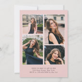 Invitation Oval Bold Classe moderne de 2024 Diplôme Photo (Dos)