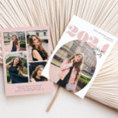 Invitation Oval Bold Classe moderne de 2024 Diplôme Photo