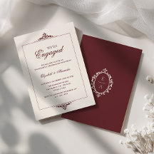 Oval Crest Old Money Bourgogne Nous sommes fiancés