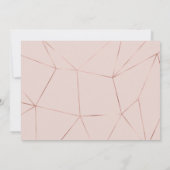 Invitation Oval Floral Photo Rose or Bannière Baptême Invitat (Dos)