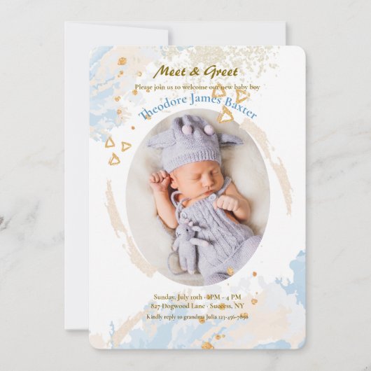 Invitation Oval Pastel Frame  (Devant)