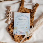 Invitation Oval Rococo À la mer bientôt Baby Shower