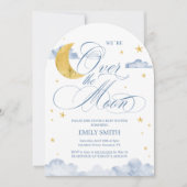 Invitation Over The Moon Baby Shower (Devant)