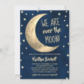 Invitation Over The Moon | Baby Shower (Devant)