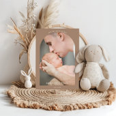 Invitation Over the Moon in Love Photo Baby Announcement Card