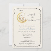 Invitation Over The Moon Teddy Bear Baby shower (Devant)