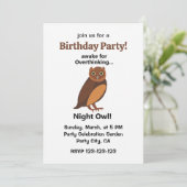 Invitation Overthinking Night Owl Funny Birthday Party (Debout devant)