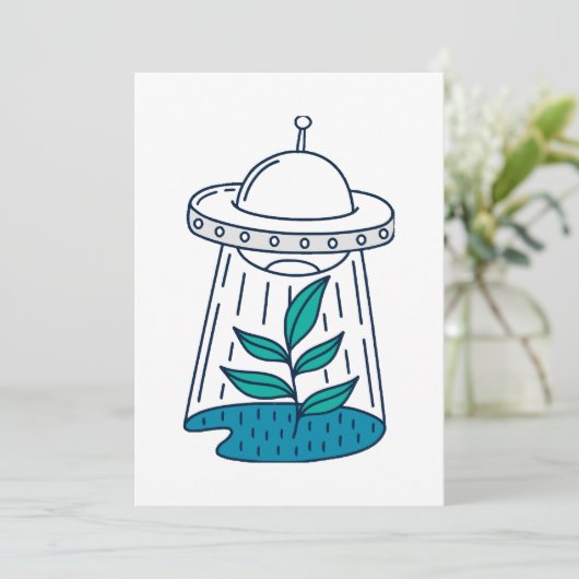 Invitation OVNI Alien (Debout devant)