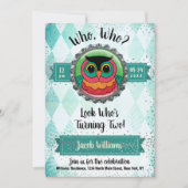 Invitation Owl 2e fête d'anniversaire (Devant)