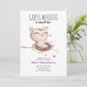 Invitation Owl Baby Merci Cadeau Tags Faveurs Garçon Girl (Debout devant)