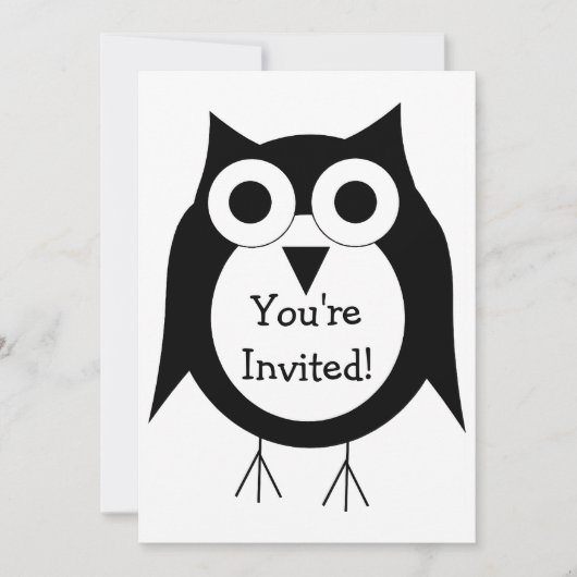 Invitation Owl Design N'importe quelle occasion (Devant)
