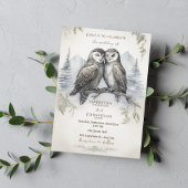 Invitation Owl Love Rustic