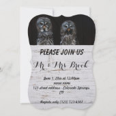 Invitation Owl Oiseaux Amour Branches Destin Destinée (Devant)