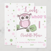 Invitation Owl Party (Devant / Derrière)