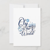 Invitation Oy to the World Hanoukka Juif Drôle (Devant)