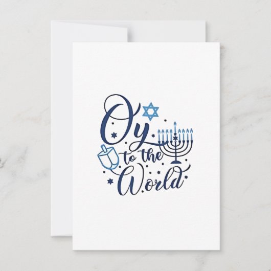 Invitation Oy to the World Hanoukka Juif Drôle (Devant)