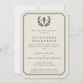 Invitation Oyster MD Asclepius + Laurel Wreath Graduation (Devant)