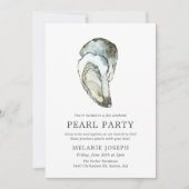 Invitation Oyster Pearl Party | Style Opale (Devant)
