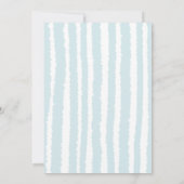 Invitation Oyster Roast Blue Stripes Parti d'engagement moder (Dos)