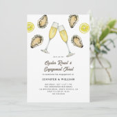 Invitation Oyster Roast Champagne Engagement  (Debout devant)