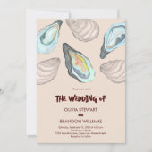 Invitation Oyster Roast Coastal Seaside Watercolor Wedding  (Devant)