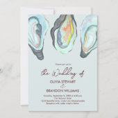 Invitation Oyster Roast Coastal Seaside Watercolor Wedding (Devant)