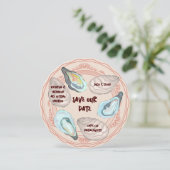 Invitation Oyster Roast Plate Wedding Save the Date (Debout devant)