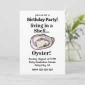 Invitation Oyster Shell Funny Summer Anniversaire (Debout devant)