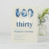 Invitation Oysters Bar Nautical Ocean Beach 30e anniversaire (Debout devant)