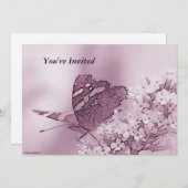 Invitation © P Wherrell Papillon contemporain sur buddleia (Devant / Derrière)