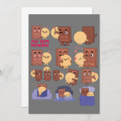Invitation Pack De 12 Moments d'Amour avec Choco Et Pancake (Devant / Derrière)