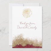 Invitation Pack de Mariage Rose Gold de commande personnalisé (Dos)