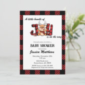 Invitation Pack de Noël Plaid de Joy Baby shower (Debout devant)