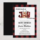 Invitation Pack de Noël Plaid de Joy Baby shower (Devant / Derrière)