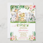 Invitation Pack d'invitation Baby shower Safari (Devant)