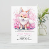Invitation Pack Wolf Pink Moonlit Baby shower (Debout devant)