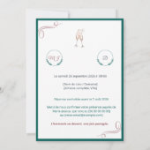 Invitation PACS ou Fiançailles Chic (Dos)