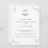 Invitation PACS ou Fiançailles Chic (Devant)
