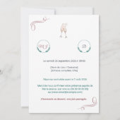 Invitation PACS ou Fiançailles Chic (Dos)