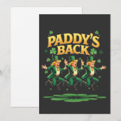 Invitation Paddy's Back Funny Trump St Patrick Day Leopard (Devant / Derrière)