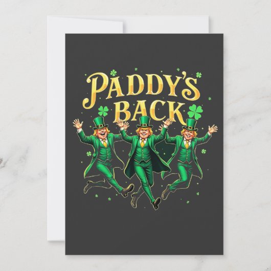 Invitation Paddy's Back St Patrick's Day Trump Dancing (Devant)