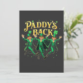 Invitation Paddy's Back St Patrick's Day Trump Dancing (Debout devant)